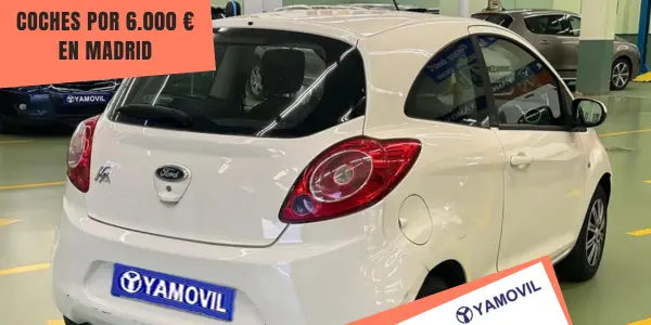 Parte trasera de un Ford Ka, un coche por menos de 6.000 € en Madrid