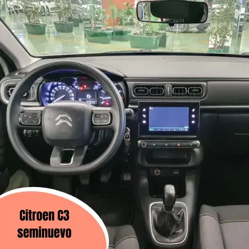 Interior de un Citroën C3 seminuevo