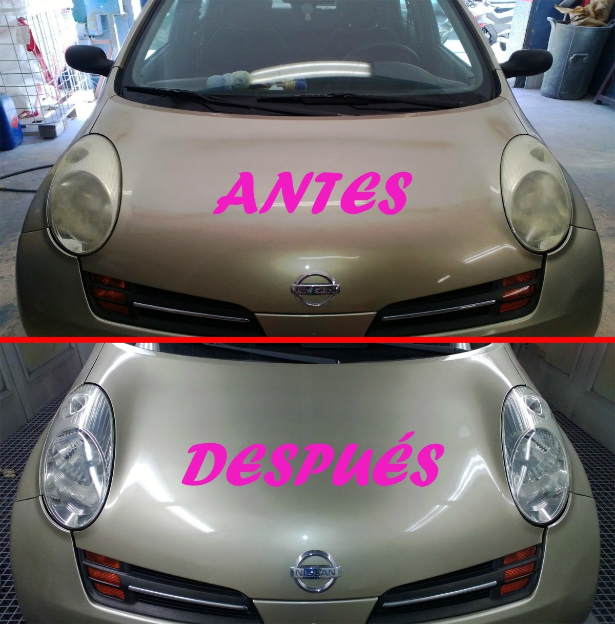 Pule los faros del coche con pasta de dientes