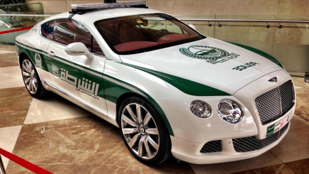 Bentley Continental GT policía de Dubai