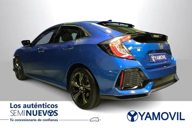 civic-parte-trasera Honda Civic azul de ocasión en Madrid